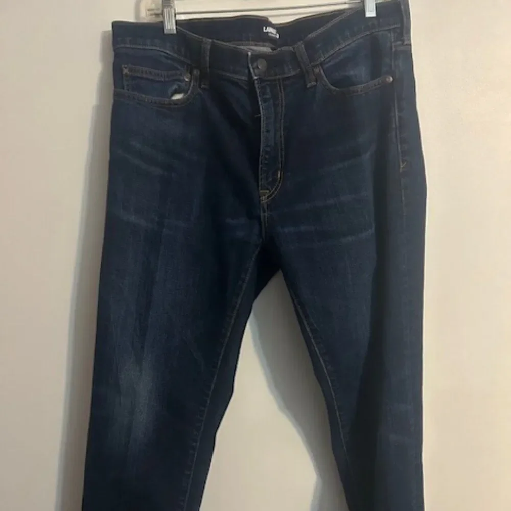 Lands' End Square Rigger 5 pocket straight denim jeans, size 35
